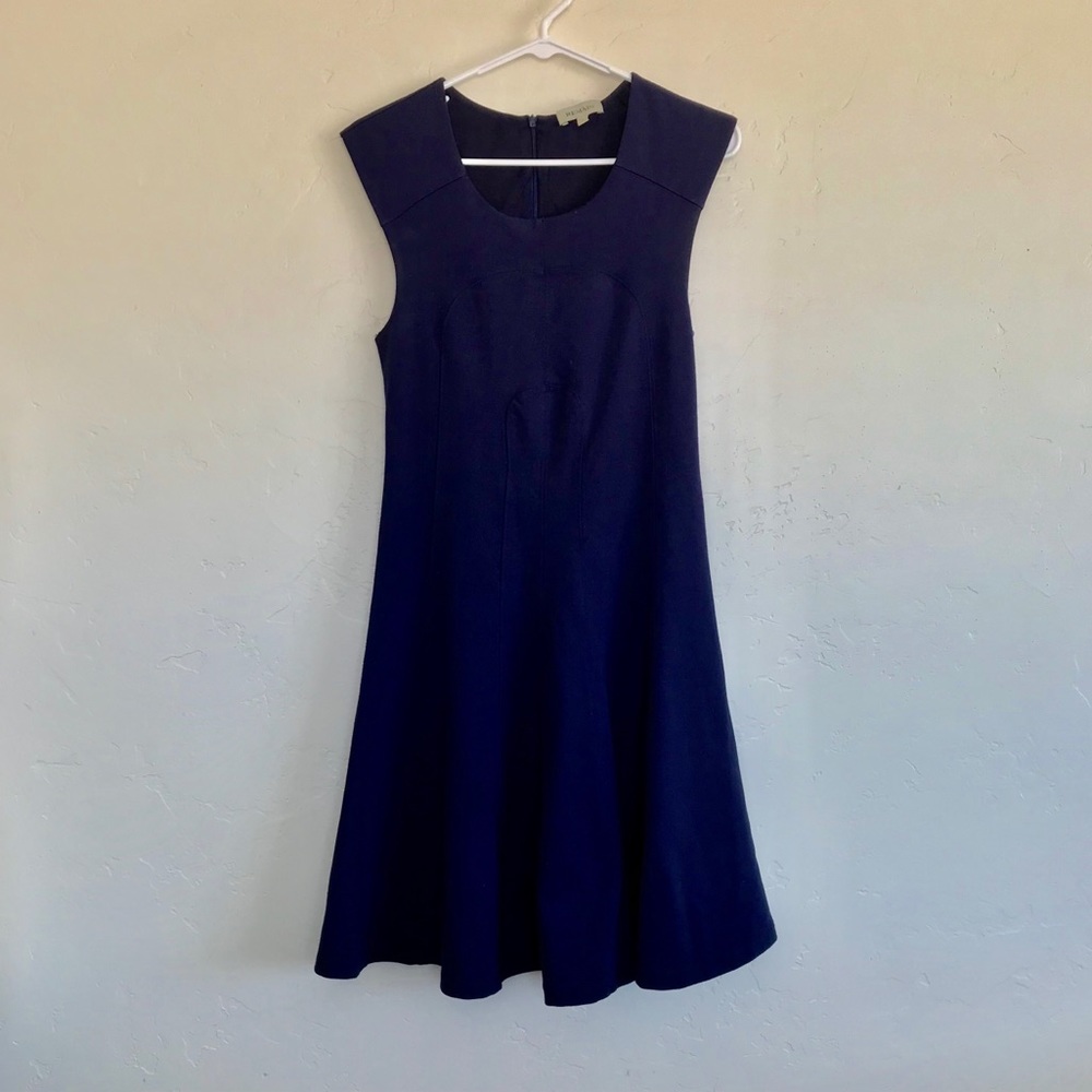 Remain Navy Blue Sleeveless Sheath Dress Small
